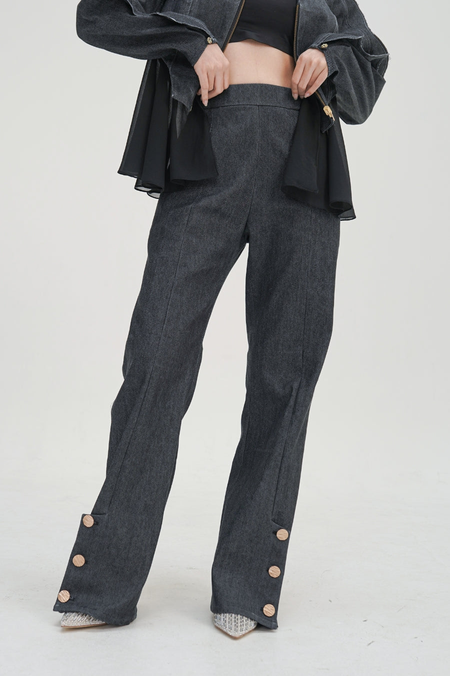 CLAUDE denim trousers black