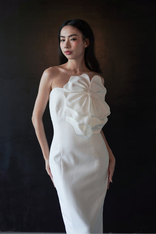 GAZE dress white