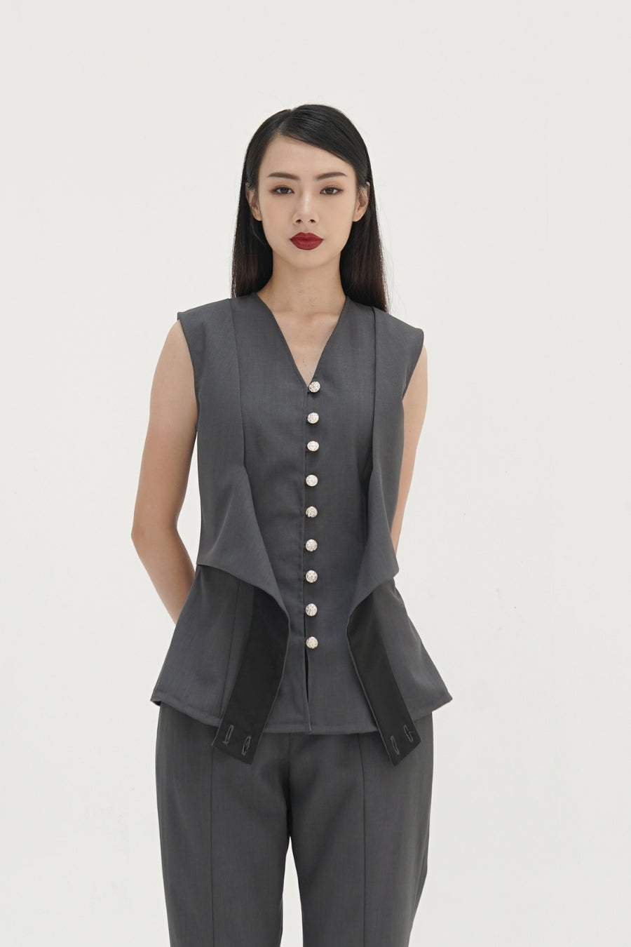 VITELLO vest darkgrey