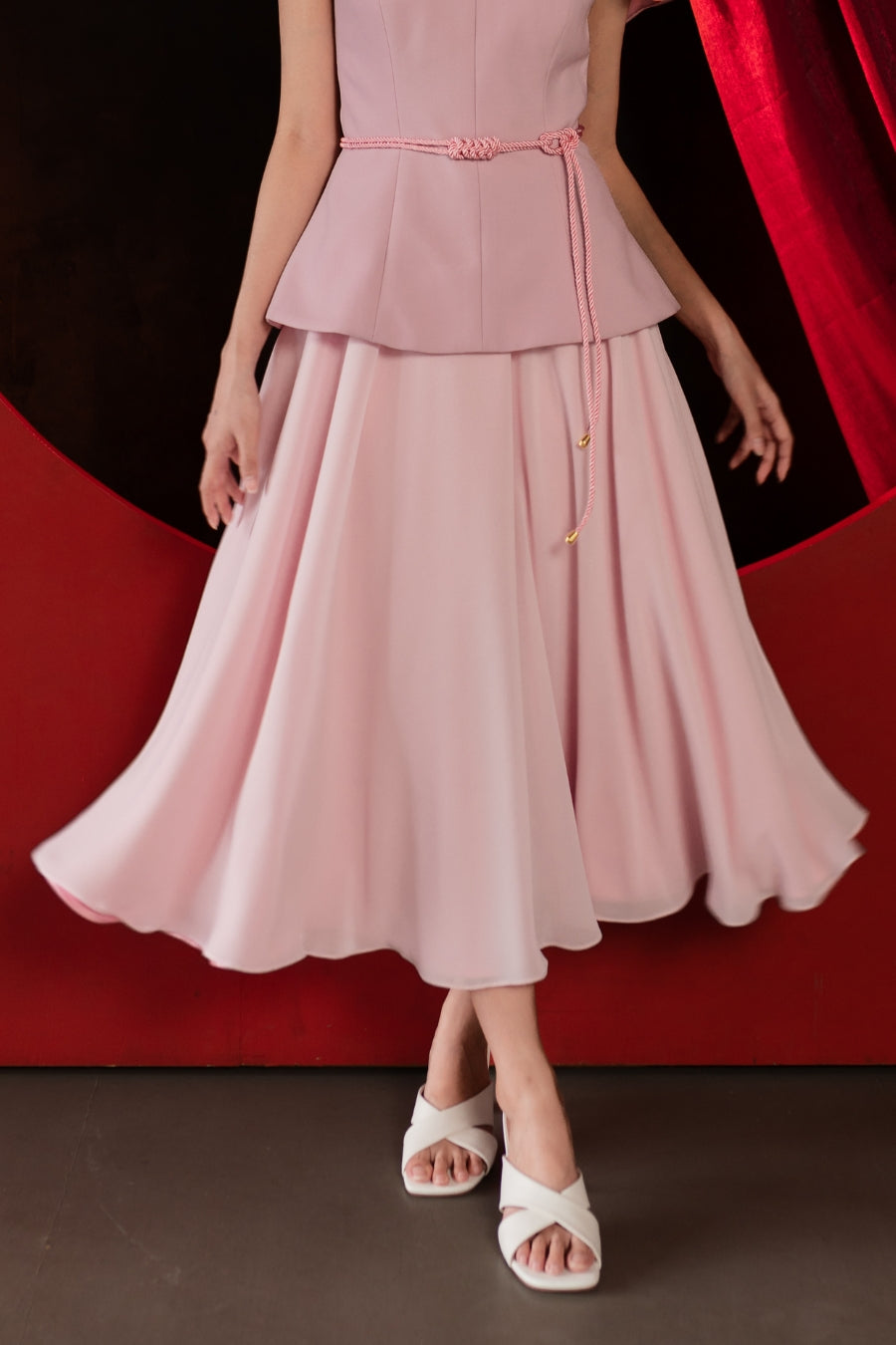 LILY midi skirt pink