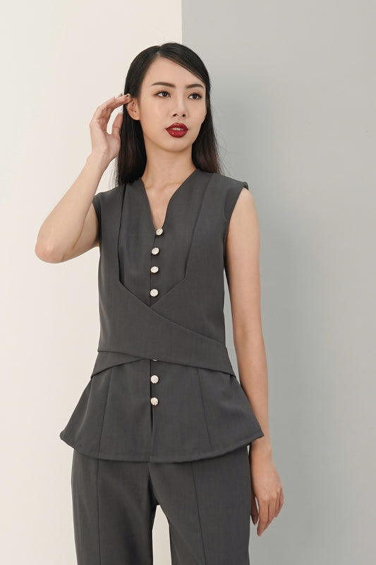 VITELLO vest darkgrey