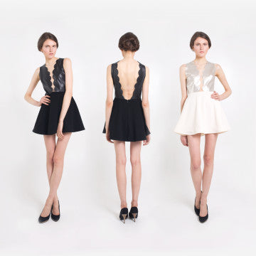SCALLOP dress silver - (last piece!)