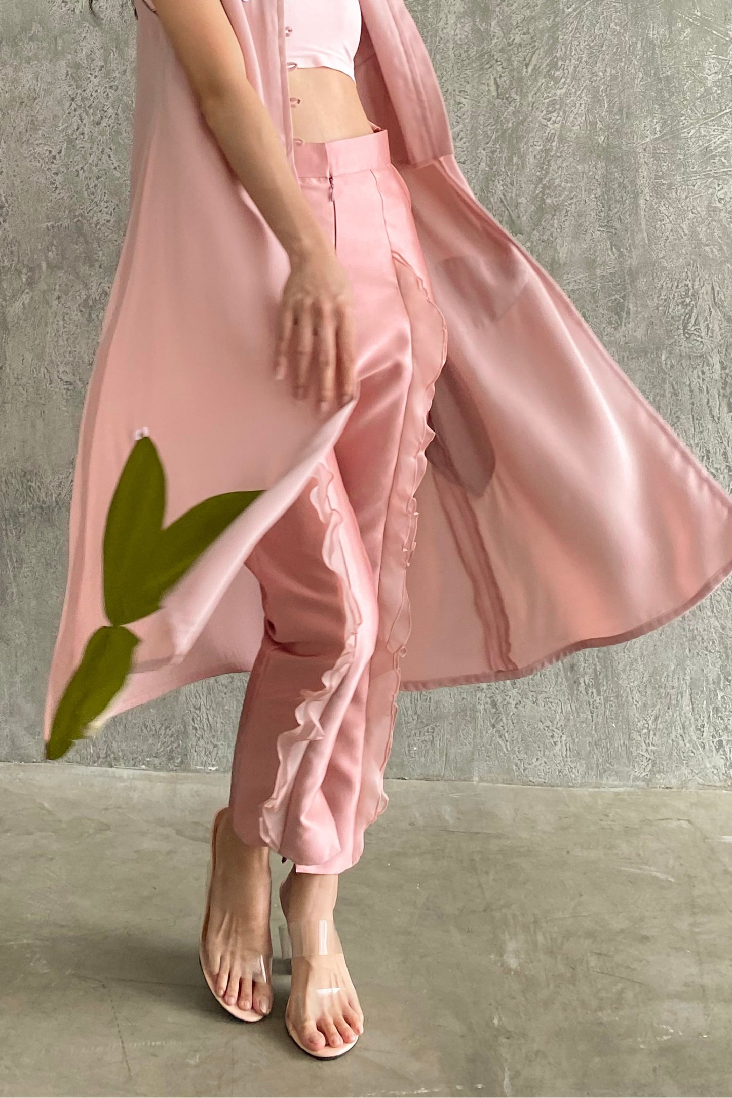 RUFFLE trousers pink (ready stock!)