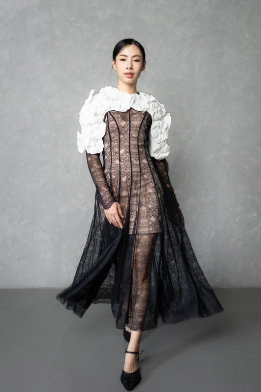 LULLABY dress x HEIRLOOM cape