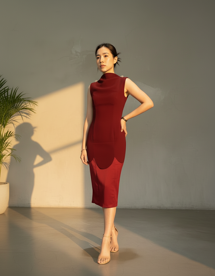 CRIMSON dress - CROWN obi