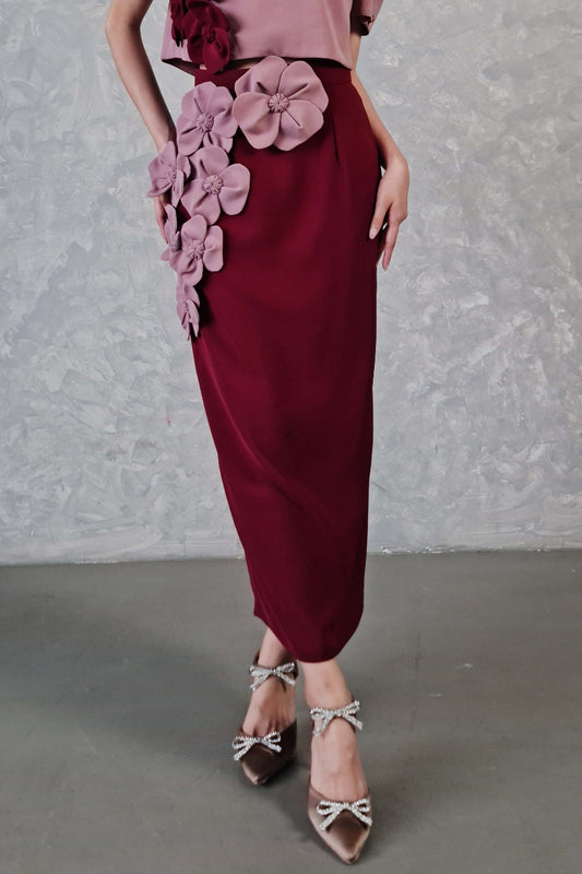 MAJA skirt maroon