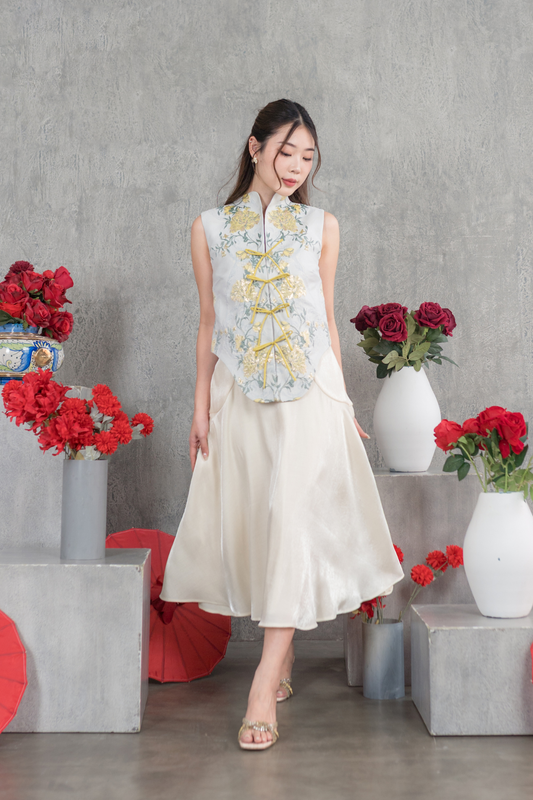 WISHBONE vest - VERIS dress