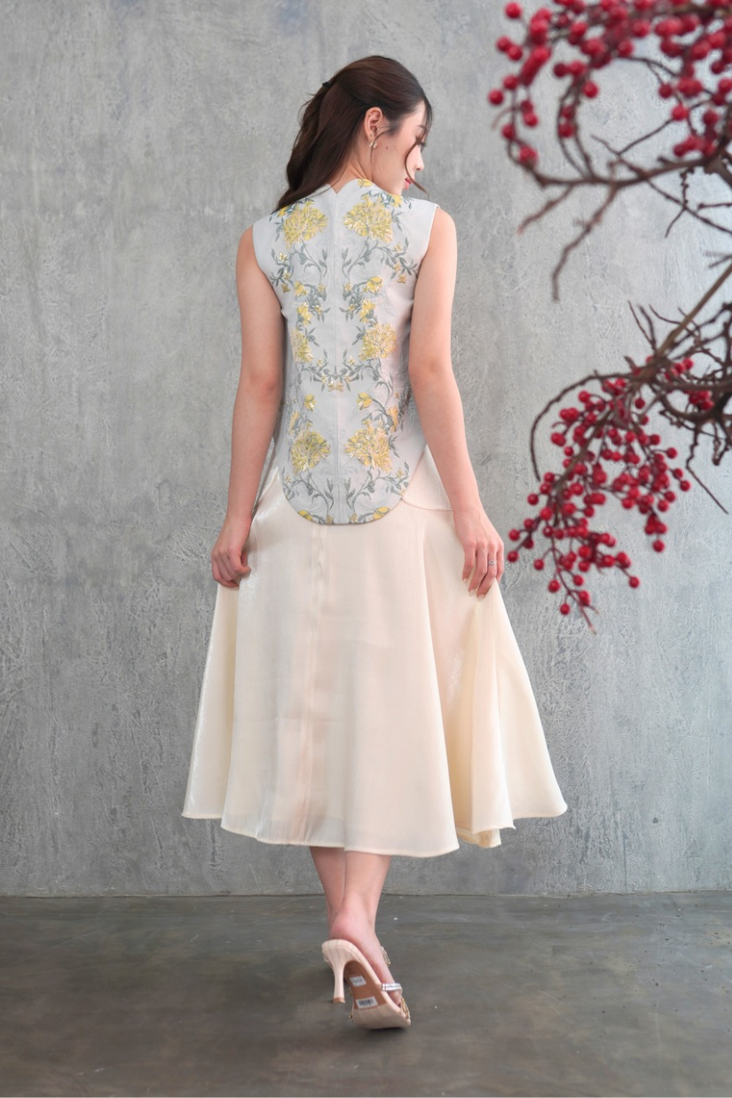 WISHBONE vest - VERIS dress